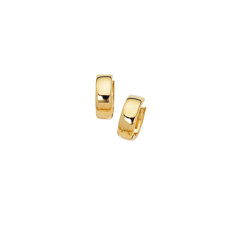 14K Yellow Gold Polished Chunky Huggie Earring