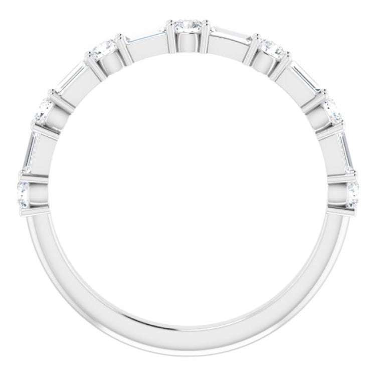 14K White 1/2 CTW Natural Diamond Anniversary Band