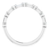 14K White 1/2 CTW Natural Diamond Anniversary Band