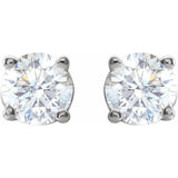 Platinum 1/2 CTW Natural Diamond Stud Earrings