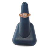 14kt Rose Gold Halo Infinity Engagement Ring Set