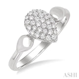 .25CTRDDM PR SHAPE MINI PAVE RG WG10K-S*