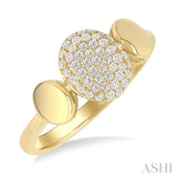 .25CTRDDM OV SHAPE MINI PAVE RG YG10K-S*