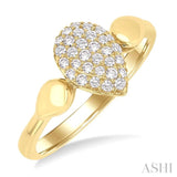 .25CTRDDM PR SHAPE MINI PAVE RG YG10K-S*