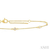 .25CTMQDM STATION BRACELET YG 14K-G