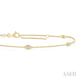 .25CTPRNDM PRN STATION BRACELET YG14K-G