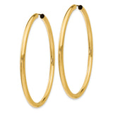 14k 3.00mm Polished Endless Tube Hoop Earrings