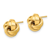 14k 10mm Polished Love Knot Post Earrings