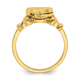 14k (8x8mm Photos) 10mm Heart Locket Size 7 Ring