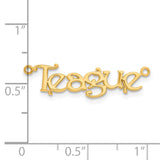 14k Yellow Gold name Plate