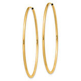14k 1.5x45mm Polished Round Endless Tube Hoop Earrings