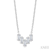 .25CTBGDM PETI BAGUET SHAP NK WG 14K-G*