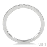 1/10 Ctw Round Cut Diamond Wedding Band in 14K White Gold