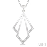1/5 Ctw Diamond Fashion Pendant in 14K White Gold with Chain