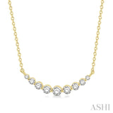 1/2 Ctw Diamond Smile Necklace in 14K Yellow Gold