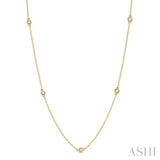 3/4 Ctw Round Cut Diamond Fashion Necklace in 14K Yellow Gold