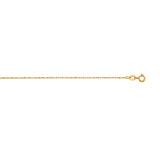 14K Yellow Gold .85mm Machine Rope 18 Chain (Carded) with Spring Ring Lock