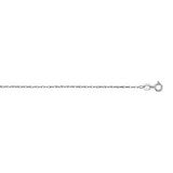14K White Gold .85mm Machine Rope 18 Chain (Carded) with Spring Ring