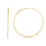 14K Yellow Gold 1.2x35mm Endless Hoop Earring