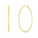 14K Yellow Gold 2x60mm Polished Hoop Earring