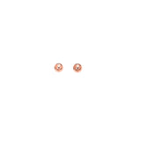 14K Rose Gold Polished 4mm Post Earring