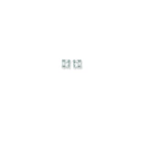 14K White Gold 6mm Princess Cut CZ Stud Earring