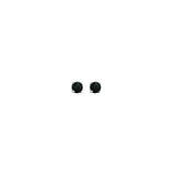 14K White Gold 3mm Black CZ Stud Earring