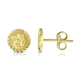 14K Yellow Gold Angel Stud Earring