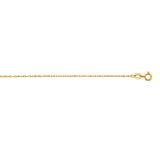 10K Yellow Gold .85mm Machine Rope 16 Chain Carded with Spring Ring