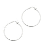Sterling Silver 2x35mm Hoop Earring