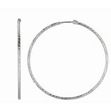 Sterling Silver 1.5x4.5mm Endless Hoop Earring