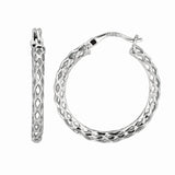 Sterling Silver 20MM Birdcage Hoop Earring