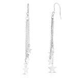 Sterling Silver Star Fringe Drop Earring