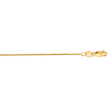 14K Yellow Gold 0.68mm Classic Box 16 Chain with Lobster Lock