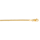 14K Yellow Gold 1.4mm Classic Box 24 Chain with Lobster Lock