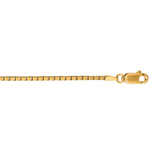 14K Yellow Gold 1.7mm Classic Box 18 Chain with Lobster Lock