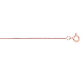 14K Rose Gold .50mm Classic Box 24 Chain with Spring Ring