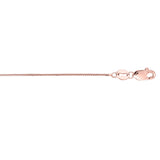 14K Rose Gold .50mm Classic Box 18 Chain with Lobster Lock