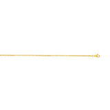 14K Yellow Gold 1.8mm Semi-Solid Box 18 Chain with Lobster Lock