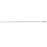 14K White Gold 1.1mm Classic Box 20 Chain with Lobster Lock