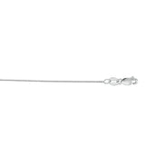 14K White Gold 0.45mm Classic Box 16 Chain with Lobster Lock