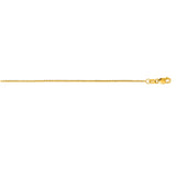 14K Yellow Gold 1mm Octagonal Box 24 Chain with Lobster Lock