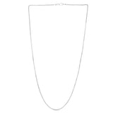 14K White Gold 1.3mm Lite Round Box 20 Chain with Lobster Lock