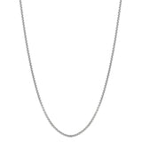 14K White Gold 1.8mm Lite Round Box 24 Chain with Lobster Lock