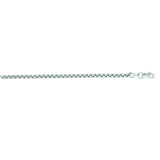 14K White Gold 2.5mm Lite Round Box 18 Chain with Lobster Lock