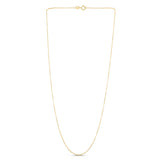 14K Yellow Gold 1.1mm Diamond Cut Cable 20 Chain with Spring Ring