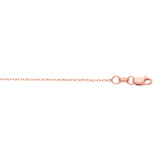 14K Rose Gold 0.87mm Diamond Cut Cable 16 Chain with Lobster Lock