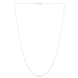 14K White Gold 0.87mm Diamond Cut Cable 18 Chain with Lobster Lock