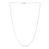 14K White Gold 1.1mm Diamond Cut Cable 18 Chain with Spring Ring