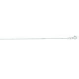 14K White Gold 0.5mm Diamond Cut Flat Cable 16 Chain with Spring Ring
